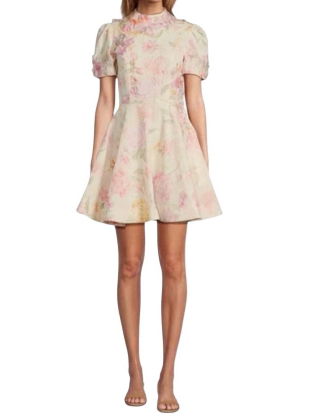 Antonio Melani NWT Iris Linen Blend 3D Floral Dress Size 6